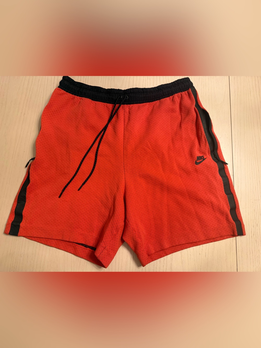 Men’s XL red black athletic shorts Nike tech